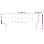 vidaXL Tête de lit à LED Gris 183x16x78/88 cm Similicuir