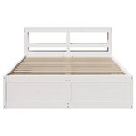 vidaXL Cadre de lit avec tête de lit blanc 120x190 cm bois pin massif