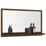 vidaXL Miroir de bain Chêne marron 60x10 5x37 cm Bois d'ingénierie