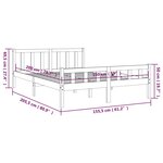 vidaXL Cadre de lit Blanc Bois massif 150x200 cm Très grand