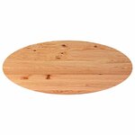 vidaXL Table à manger marron clair bois de chêne massif ovale