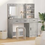 vidaXL Table de Toilette avec tiroir 2 Pièces Gris 78.5 x 41 x 135 cm