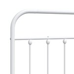 vidaXL Tête de lit métal blanc 90 cm