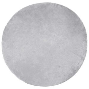 vidaXL Tapis en Peau de Mouton Synthétique Gris 200 x 200 cm Polyester