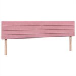vidaXL Sommier à lattes de lit avec matelas rose 180x210 cm velours
