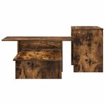 vidaXL Table console Chêne fumé 91 5 x 35 x 38 5 cm Bois d'ingénierie
