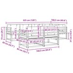 vidaXL Ensemble de canapés d'extérieur 6 pc Blanc et gris clair