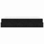 vidaXL Cadre de lit avec matelas Noir 140 x 190 cm Velours