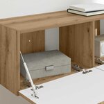 vidaXL Meuble TV mural 2 Pièces Chêne artisan 98 x 31 x 29 5 cm