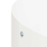 vidaXL Anneau de jardinière Blanc 80 x 80 x 20 cm Acier laminé à froid