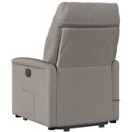 vidaXL Fauteuil inclinable de massage Taupe Tissu