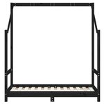 vidaXL Cadre de lit pour enfant noir 70x140 cm bois de pin massif