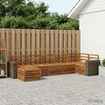 vidaXL Ensemble de canapé d'angle 7 Pièces Naturel Bois d'Acacia Massif
