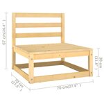 vidaXL Salon de jardin 10 Pièces avec coussins Bois de pin massif