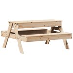 vidaXL Table de pique-nique avec bac à sable pour enfants pin massif