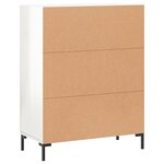 vidaXL Buffet Blanc brillant 69 5x34x90 cm Bois d'ingénierie