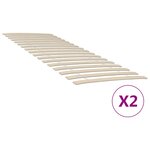 vidaXL Lattes de rechange pour sommier avec 34 lattes 2 pièces 80 x 200 cm