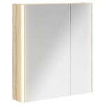 vidaXL Armoire Miroir de Salle de Bain Chêne Sonoma