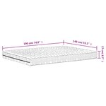 vidaXL Matelas en mousse blanc 140x190 cm dureté H2 H3