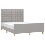 vidaXL Cadre de lit sans matelas gris clair 140x200 cm tissu