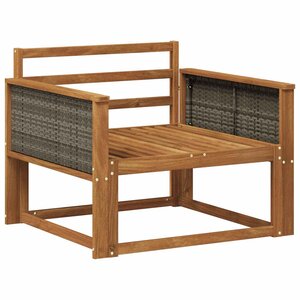 vidaXL Sofa de milieu extérieur Bois d'Acacia Massif Naturel