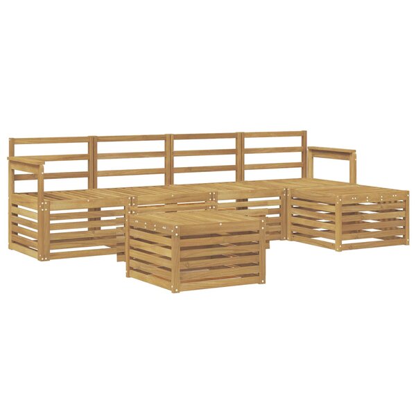 vidaXL Ensemble de canapés d'extérieur 6 Pièces Blanc 59 x 59 x 37 cm