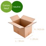 Lot de 50 cartons de déménagement 39 x 29 x 14 5 simple cannelure renf (x50)