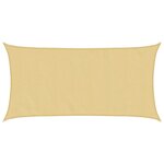 vidaXL Voile d'ombrage sable 4x2 m 100   polyester oxford