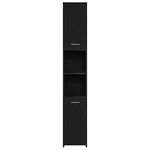 vidaXL Set de Meubles de Salle de Bain avec étagère 4 Pièces Chêne noir