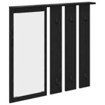 vidaXL Porte-manteau mural avec étagère Chêne noir 84 x 10 x 80 cm