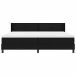 vidaXL Lit boxspring avec matelas avec matelas Noir 200 x 200 cm