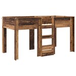 vidaXL Lit Superposé pour Enfants Bois ancien 90 x 200 cm