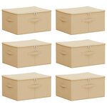 vidaXL Boîte de rangement 6 pc Tissu intissé 43 x 34 x 23 cm 33 6 L