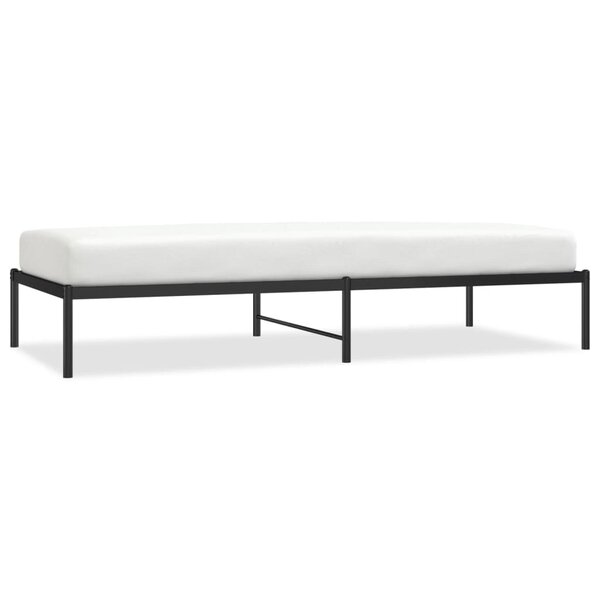 vidaXL Cadre de lit métal sans matelas noir 90x200 cm