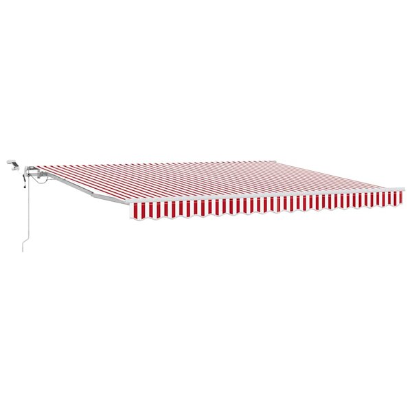 vidaXL Auvent rétractable Rouge et Blanc 400 × 350 cm Polyester