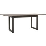 Table manger extensible de 6 a 10 personnes - Décor chene et gris anthracite - Industriel - BROOKLYN - L 160 / 200 x l 90 cm