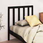 vidaXL Tête de lit Noir 95x4x100 cm Bois massif de pin