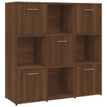 vidaXL Bibliothèque Chêne marron 90x30x90 cm Bois d'ingénierie