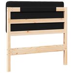 vidaXL Tête de lit capitonnée Marron et Noir 100 cm Pin massif