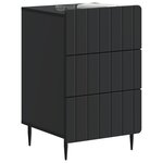 vidaXL Cabinet de chevet Noir 43 x 41 x 68 cm Bois d'ingénierie