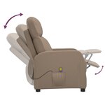 vidaXL Fauteuil de massage Cappuccino Similicuir