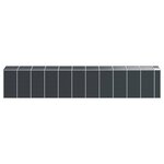 vidaXL Abri de jardin anthracite 191x980x198 cm acier galvanisé