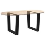 vidaXL Pieds de table basse en forme de V  2 pièces  noir  60 x (42-43 3) cm  acier