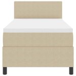 vidaXL Lit avec Sommier avec Matelas Beige Clair 80x200 cm Tissu en Velours Côtelé