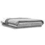 vidaXL Cadre de lit sans matelas gris béton 140x190 cm