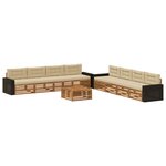 vidaXL Ensemble de canapés d'extérieur 9 Pièces Naturel et Beige