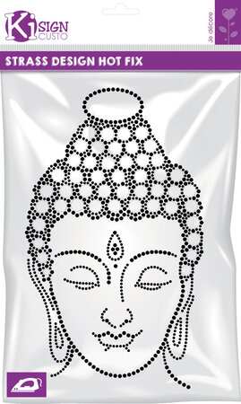 Transfert thermocollant clou et strass Bouddha 25x15 cm