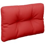 vidaXL Coussin de palette rouge 50x40x12 cm tissu