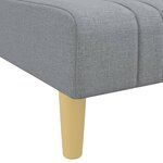 vidaXL Chaise longue gris clair tissu