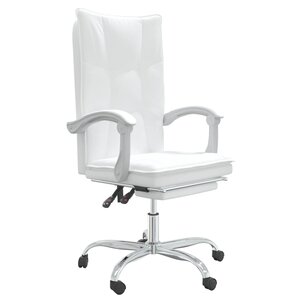 vidaXL Fauteuil inclinable de bureau Blanc Similicuir